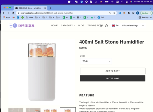 400ml Salt Stone Humidifier - Image 11