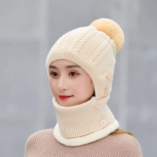 Winter Warm Knitted Cap＆Neck Warmer Sets - Image 3