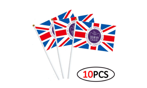 One or Ten Pcs Queen Elizabeth 70th Anniversary Platinum Jubilee Flag - Image 9