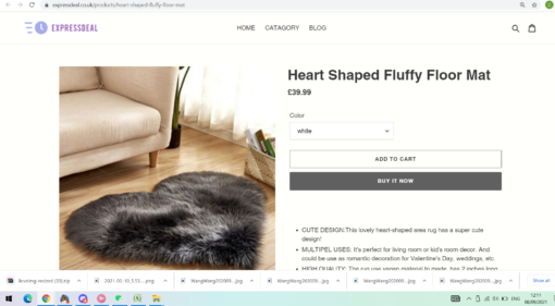 Heart Shaped Fluffy Floor Mat - Image 9