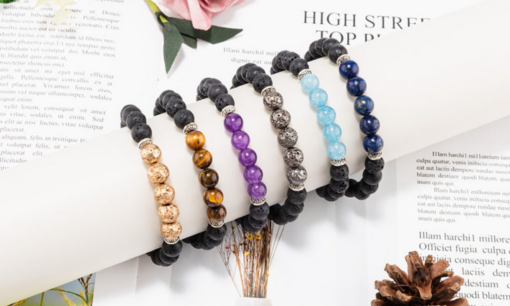 Chakra Meditating Lava Stone Bracelet - Image 5