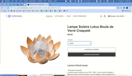 One or Two Solar Cracked Glass Ball Lotus Light 2022-03-11 NL - Image 9