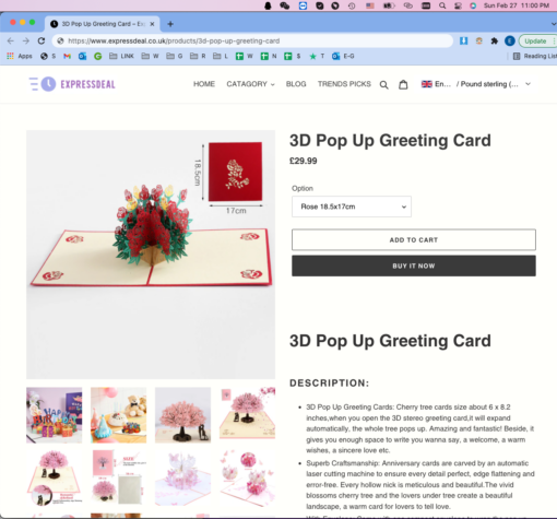 3D Pop Up Greeting Card - Image 28