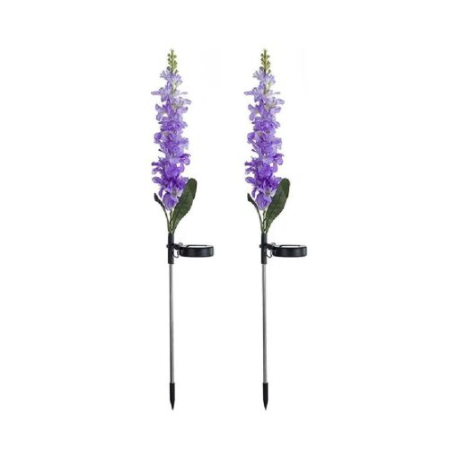 One,Two or Four  Solar Artificial Violets Flowers Lights - Image 2