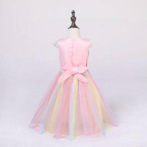 Kids Sleeveless Rainbow Unicorn Princess Dress - Image 22