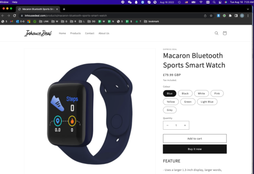 Macaron Bluetooth Sports Smart Watch - Image 8