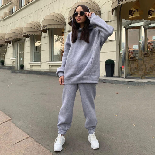 Women's Street Style Cozy Hoodie and Pants Set - Image 12