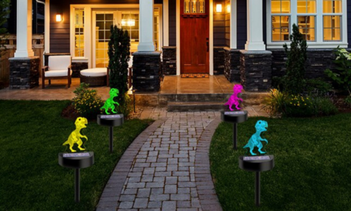 One, Two or FourSolar Dinosaur LED Lights