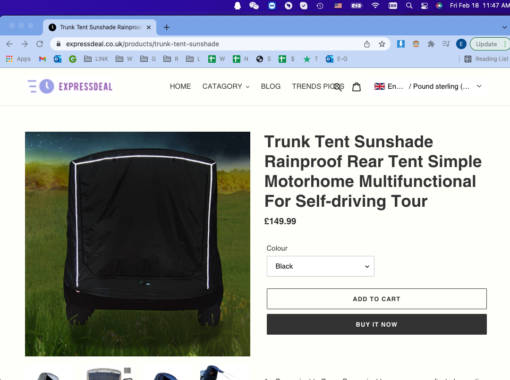 Multifunctional For Self-driving Tour Sunshade Rainproof Rear Tent - Image 10