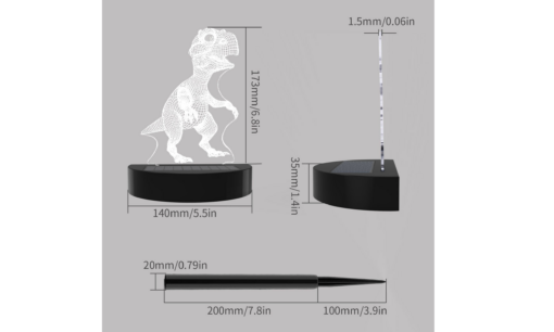 One, Two or FourSolar Dinosaur LED Lights - Image 16