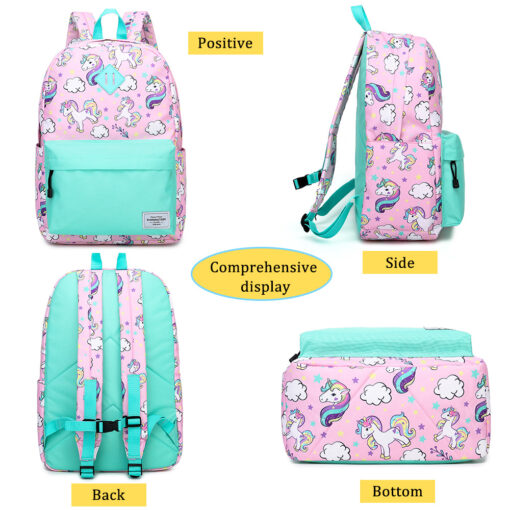 Unicorn 3 in 1 Backpack Set - Unicorn Backpack with Lunch Bag and Pencil Case - Image 10