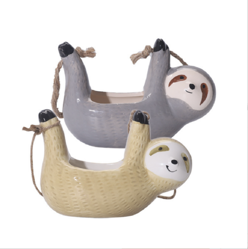 One or Two Ceramic Sloth Planter - Image 8