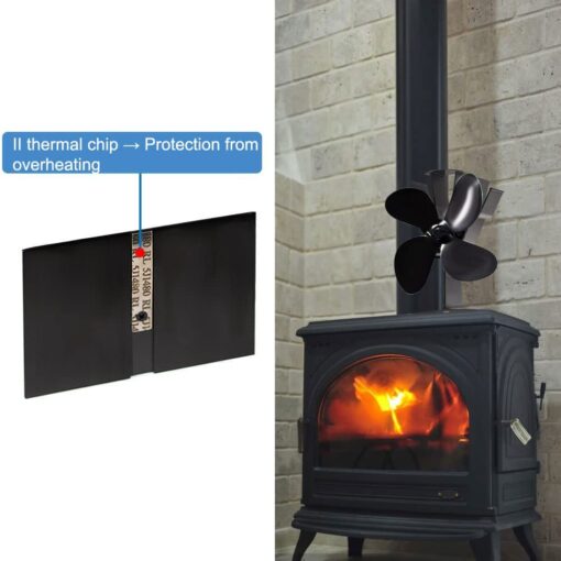 Energy Saving Stove Heat Powered Fireplace Fan - Image 9