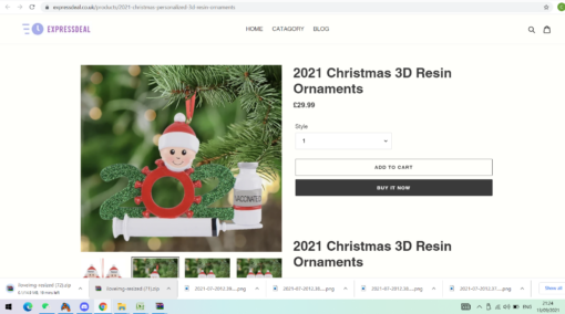 2021 Christmas 3D Resin Ornaments - Amended - Image 4