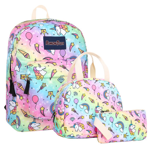 Unicorn 3 in 1 Backpack Set - Unicorn Backpack with Lunch Bag and Pencil Case - Image 15