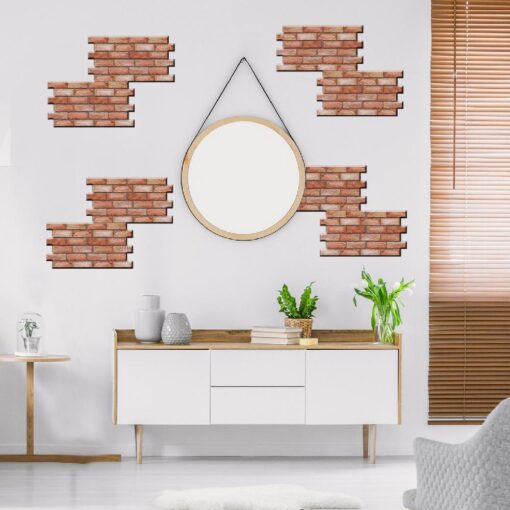 10 piece Waterproof PVC 3D Tile Brick Wall Sticker - Image 6