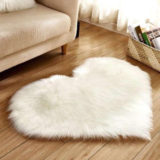 Heart Shaped Fluffy Floor Mat - Image 7