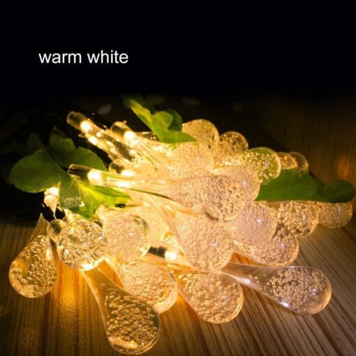 30 LEDS 6.5M Water drop Solar Fairy Lights - Image 4