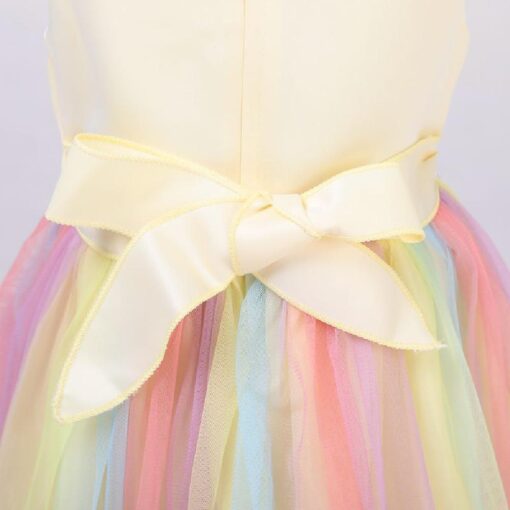 Kids Sleeveless Rainbow Unicorn Princess Dress - Image 9