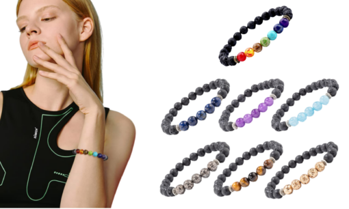 Chakra Meditating Lava Stone Bracelet