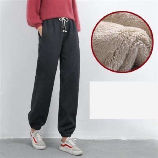 Warm Fleece Stretchy Fleece Joggers - Image 8