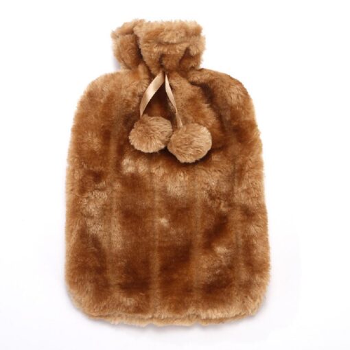 2L Rubber Hot Water Bottle with Faux Fluffy Cover - Image 10