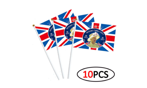 One or Ten Pcs Queen Elizabeth 70th Anniversary Platinum Jubilee Flag - Image 15