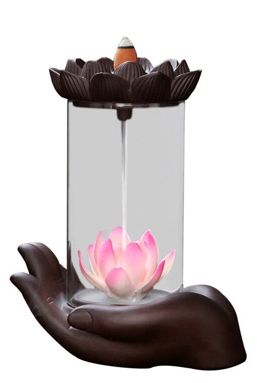 Monkey or Lotus Waterfall Incense Holder with optional cones - Image 10