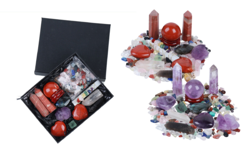 Crystal Gem Crushed Stone or Crystal Ball Exquisite Gift Box Set