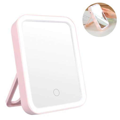 Portable USB Touch Screen Lighted up Makeup Mirror - Image 11