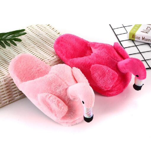 Cute Flamingo Plush Slippers