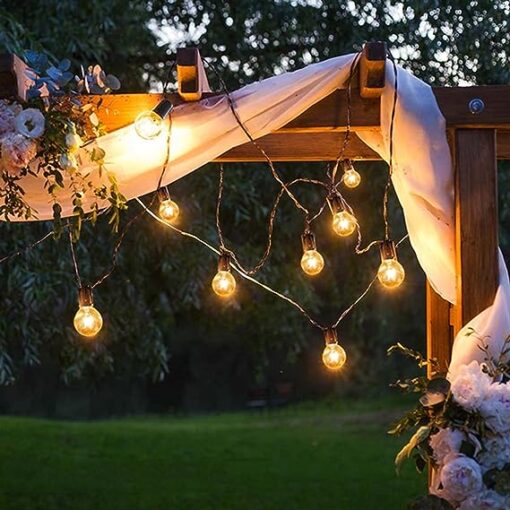 Retro-Style Bulb String Lights Solar Power Bulb String Lights - Image 12