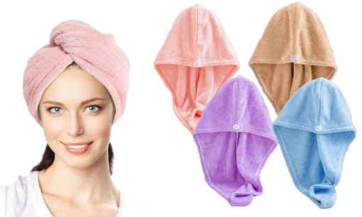 One, Two or Four Ultra Plush Microfiber Hair Towel Wrap