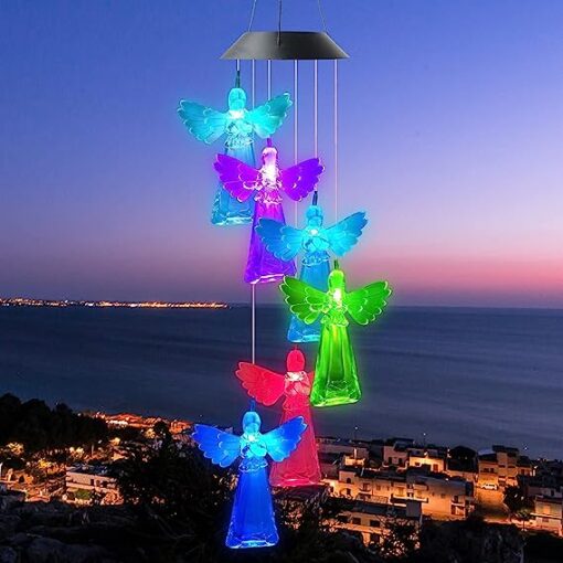 Solar Waterproof  Angel Wind Chimes LED Lights - Image 3