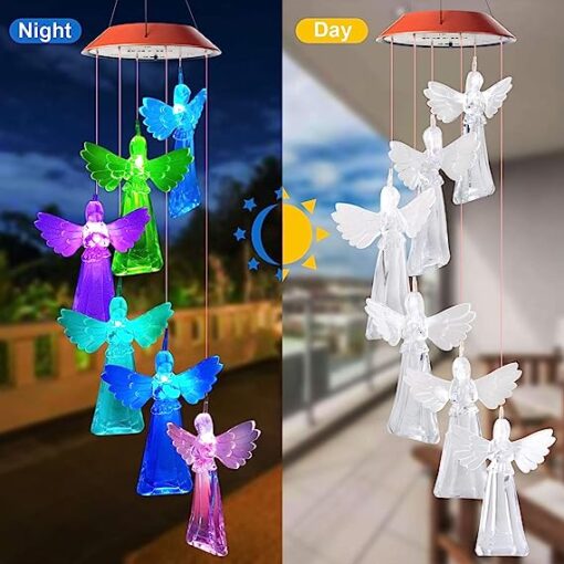 Solar Waterproof  Angel Wind Chimes LED Lights - Image 7