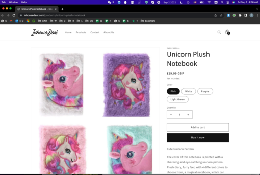 Unicorn Plush Notebook - Image 8