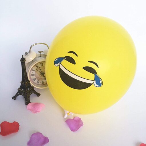 100 Pcs Emoji Party Latex Balloons 12 Inch - Image 9