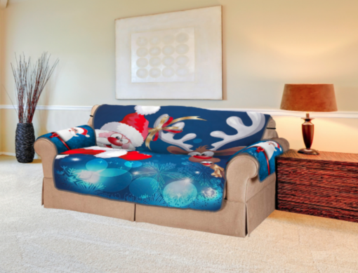 3D Digital Printed Christmas Sofa Cover - Image 10