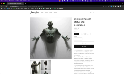 Climbing Man 3D Statue Wall Decoration