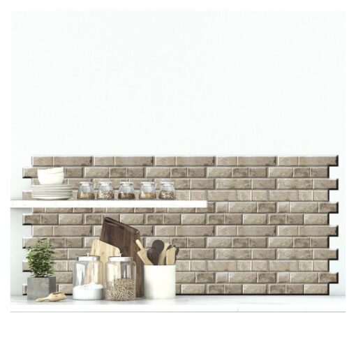 10 piece Waterproof PVC 3D Tile Brick Wall Sticker - Image 30