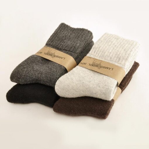 6 or 12 Pairs Soft Cozy Wool Socks for Men - Image 12