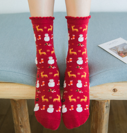 3 Pairs Christmas Cotton Socks - - Image 23