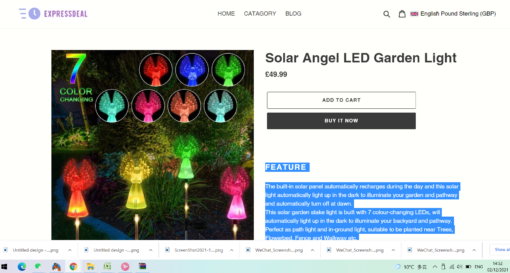 One or Two or Three Changing Colour Solar Angel LED Light - Image 9