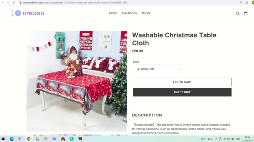 Washable Christmas Table Cloth - Image 2