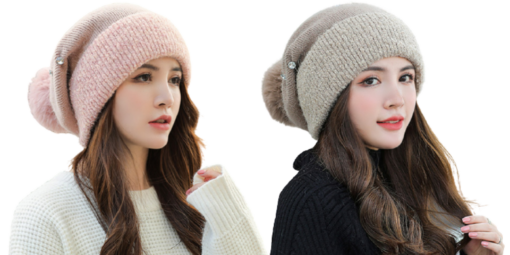 Warm Oversized Beanie with Optional Face Mask Cover - Image 7