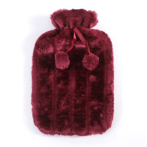 2L Rubber Hot Water Bottle with Faux Fluffy Cover - Image 11