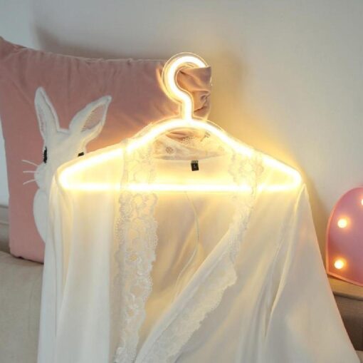 Led Neon Light Clothes Hanger - - Image 2