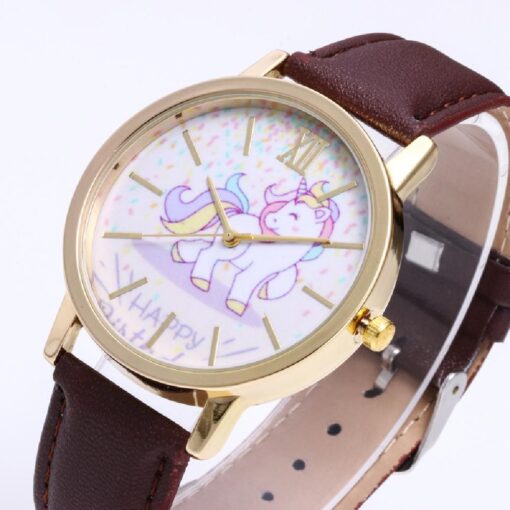 Unicorn Leather Strap Women Quartz Watches _ Untracked - Image 2