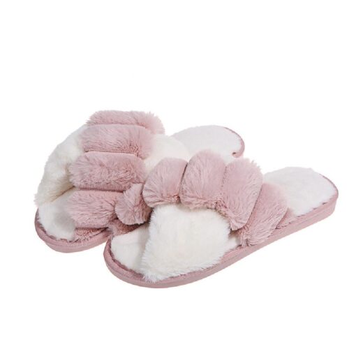 Cross Colorful Winter Fluffy Slipper - Image 6