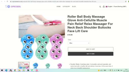 Roller Ball Body Massage Glove - Image 10